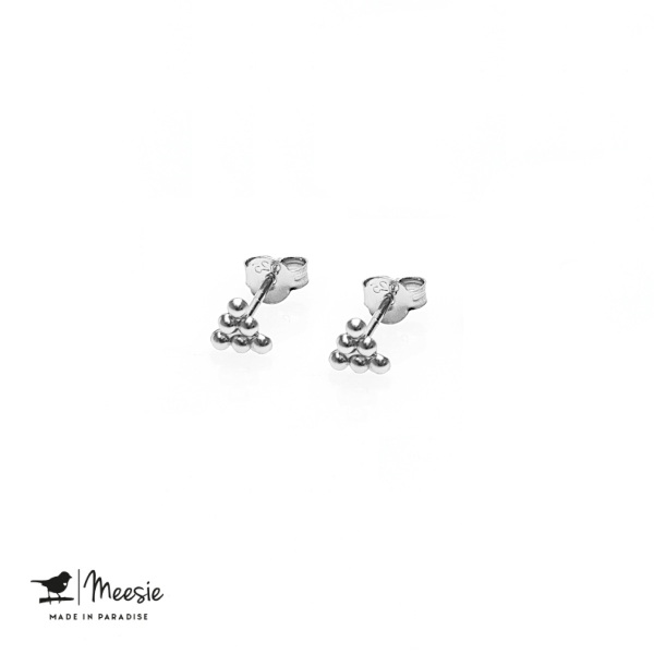 Oorbellen Studs Driehoek dots zilver - 3 sets Oorbellen Studs Driehoek dots zilver - 3 sets